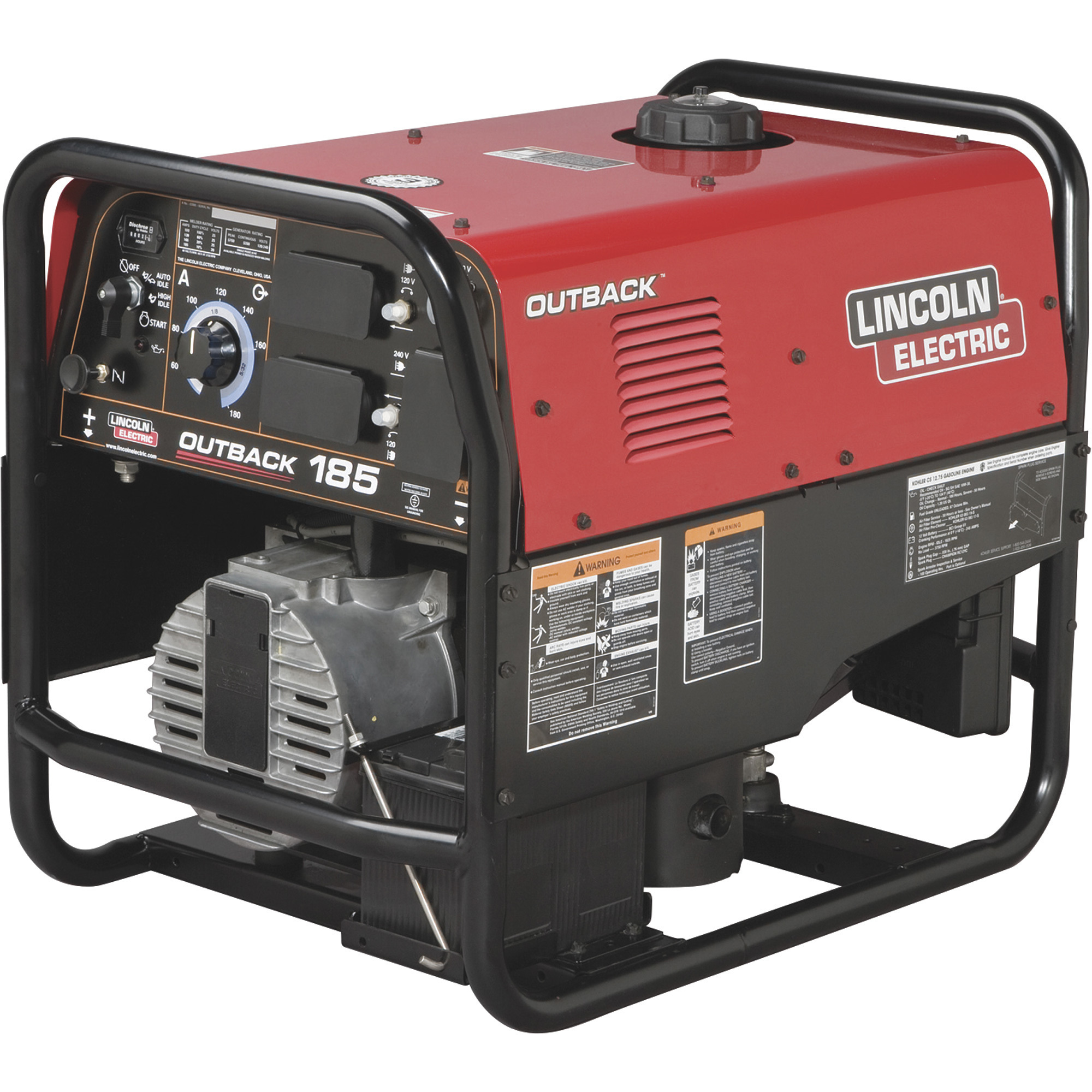 Lincoln Electric Outback 185 Arc Welder/Generator with 360CC Kohler Gas Engine, 50–185 Amp DC Output, 5700 Watt AC Power, Model# K2706-2